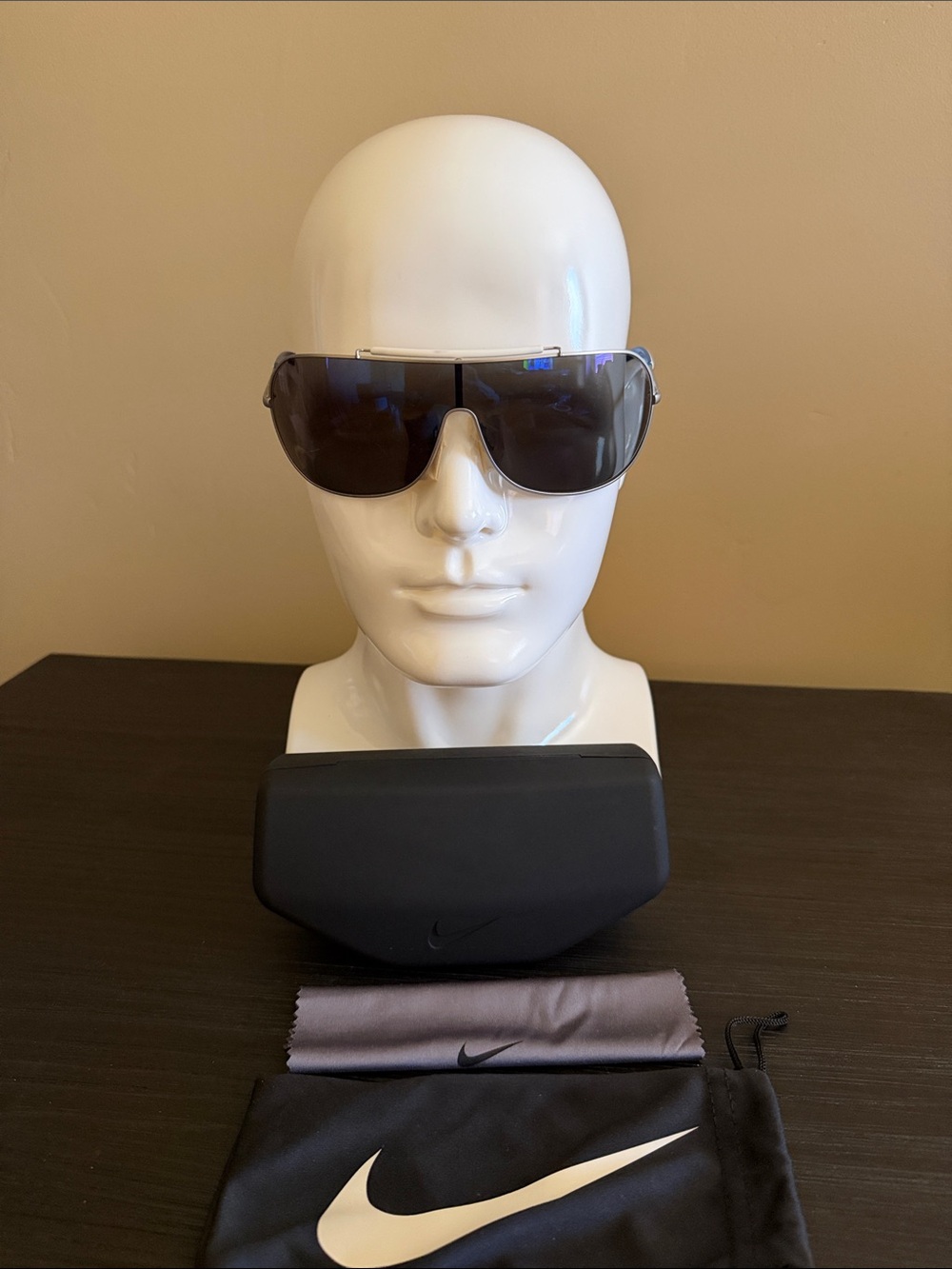 Nike Shield Sunglasses in Black and Silver-Tone